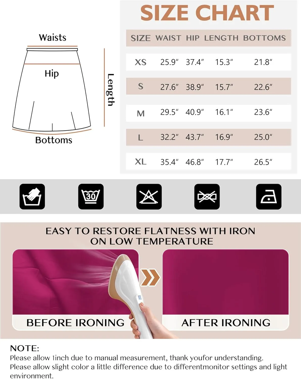AURUZA Mini Satin Skirts for Women Trendy, High Waisted Womens Short Skirts, Elegant Zipper Flared Elastic A-line Silk Skirts