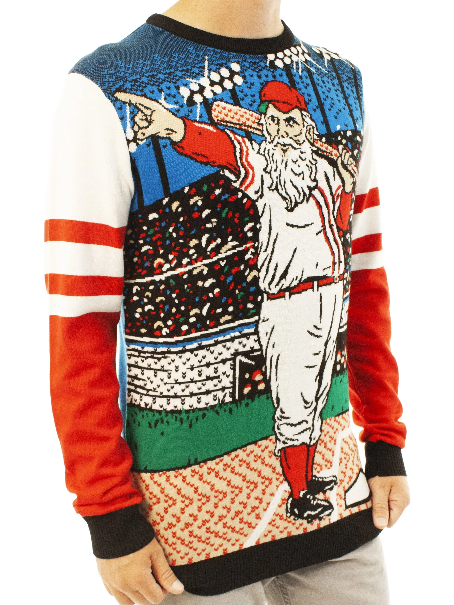 Baseball Santa | Ugly Christmas Sweater For Men & Women | Unisex Sizing