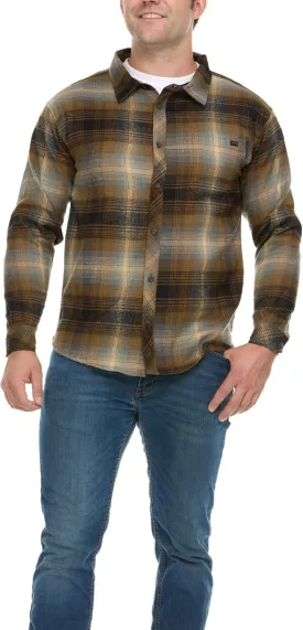 Billabong Plaid Flannel Shirt for Men, Big and Tall Button Down Shirts for Men