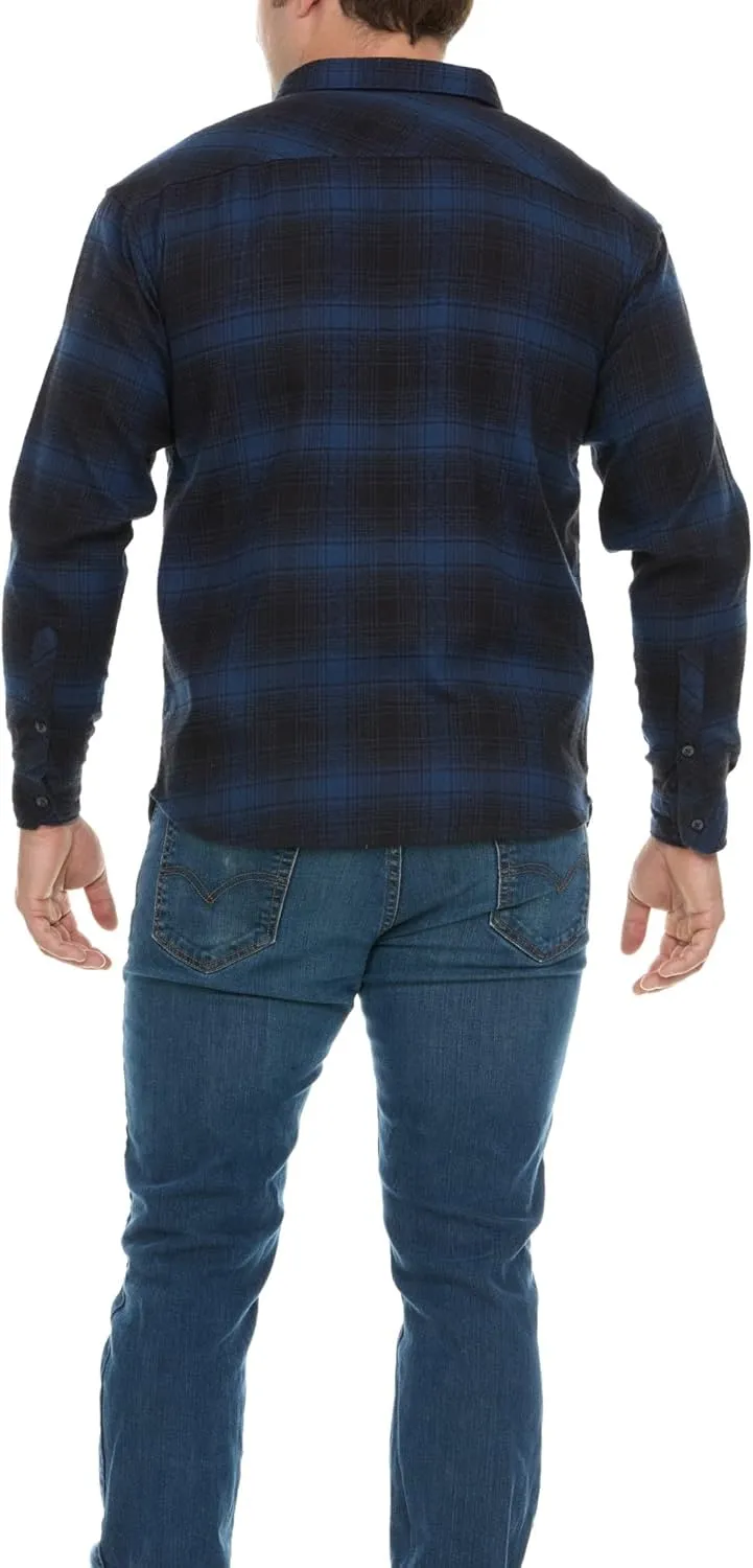 Billabong Plaid Flannel Shirt for Men, Big and Tall Button Down Shirts for Men