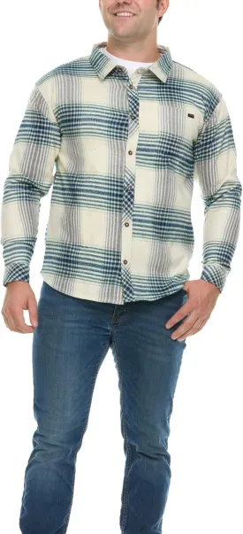 Billabong Plaid Flannel Shirt for Men, Big and Tall Button Down Shirts for Men