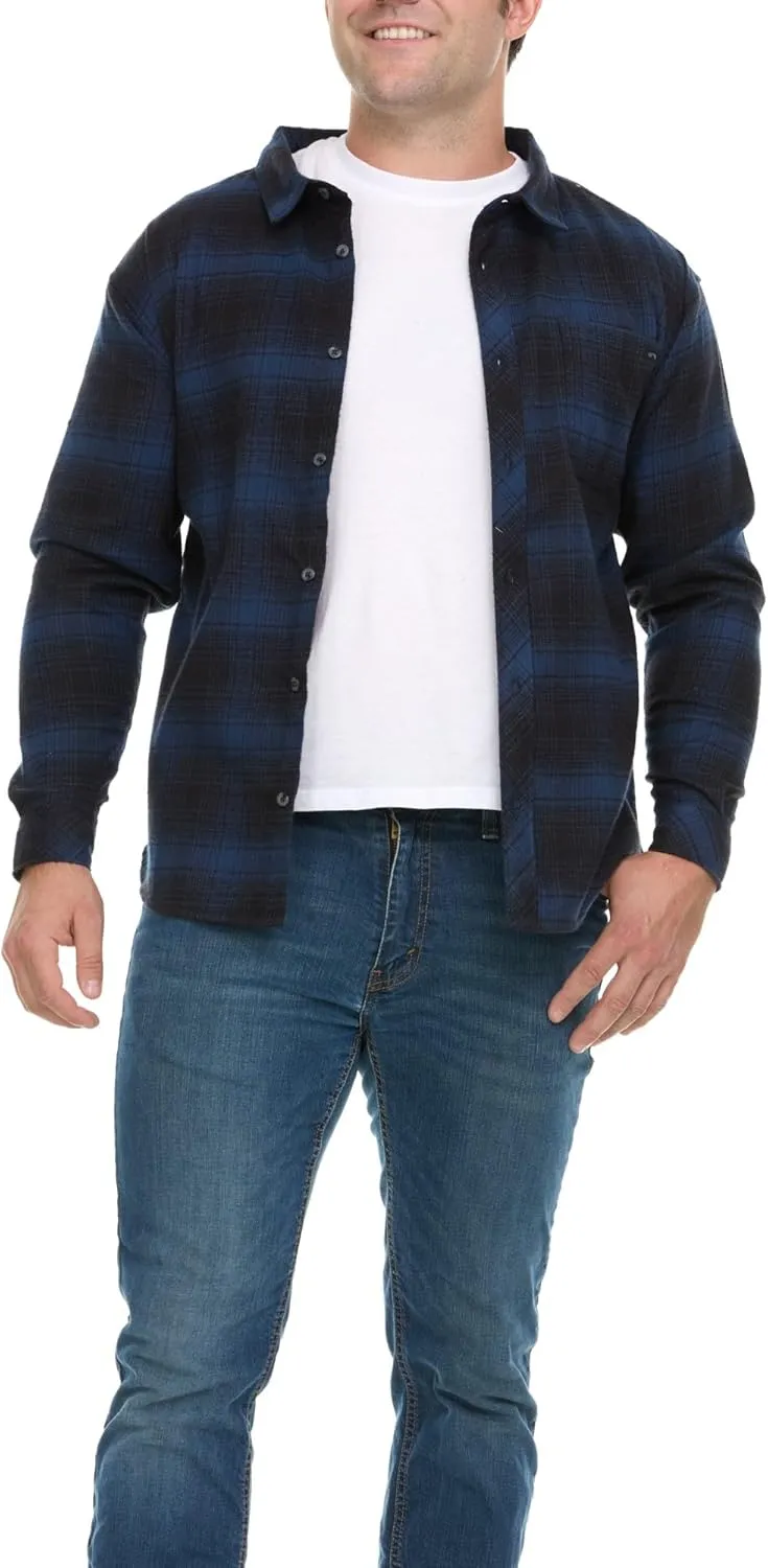 Billabong Plaid Flannel Shirt for Men, Big and Tall Button Down Shirts for Men