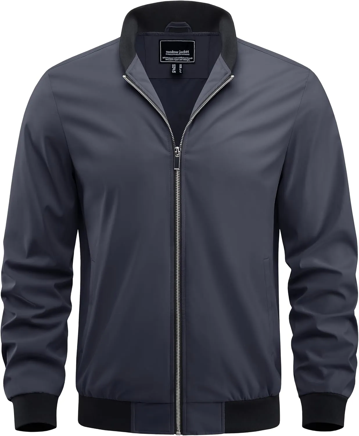 BIYLACLESEN Men's Lightweight Bomber Jackets Windbreaker Jackets Casual Fashion Jackets Zip Up Coats with Pockets