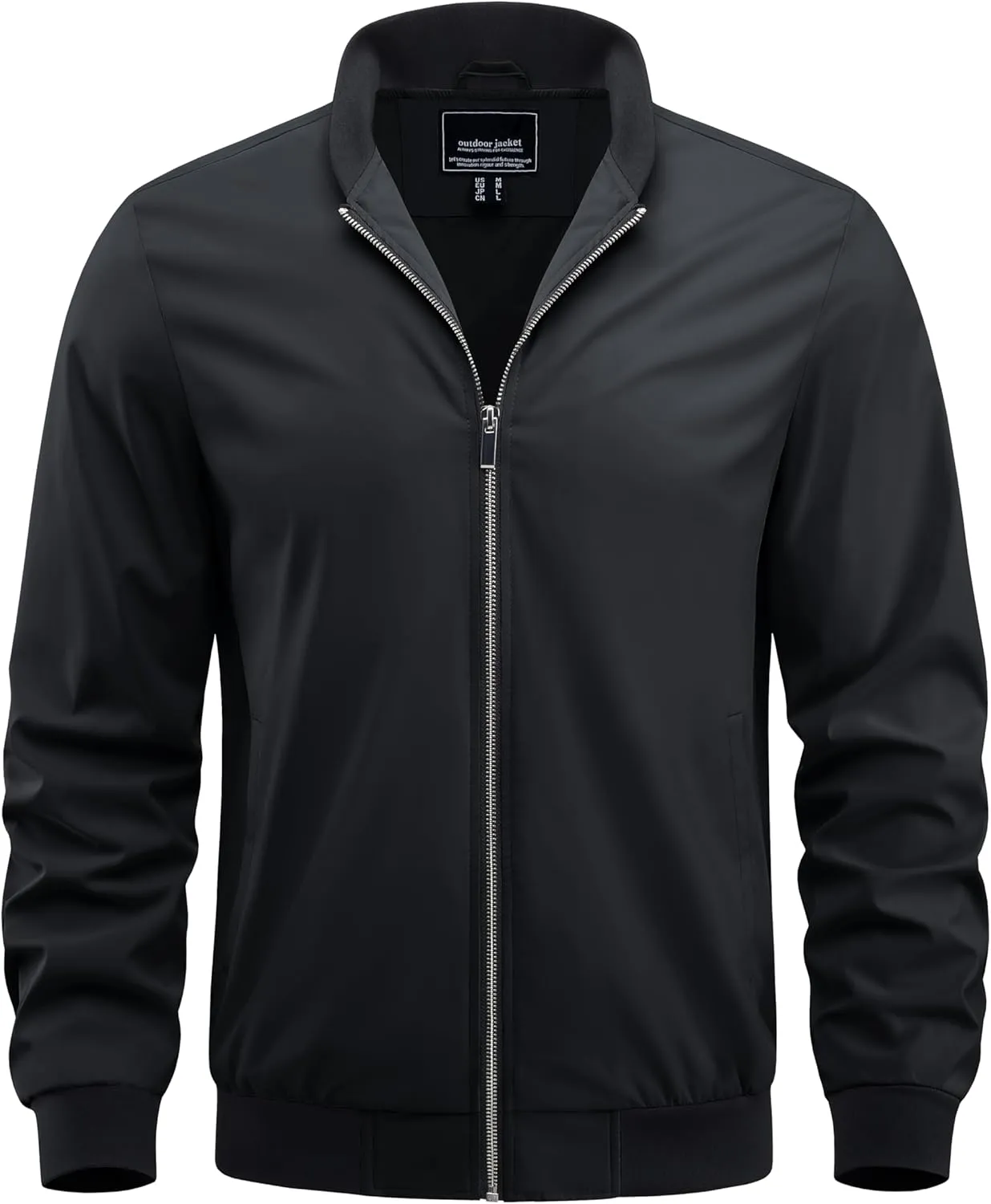 BIYLACLESEN Men's Lightweight Bomber Jackets Windbreaker Jackets Casual Fashion Jackets Zip Up Coats with Pockets
