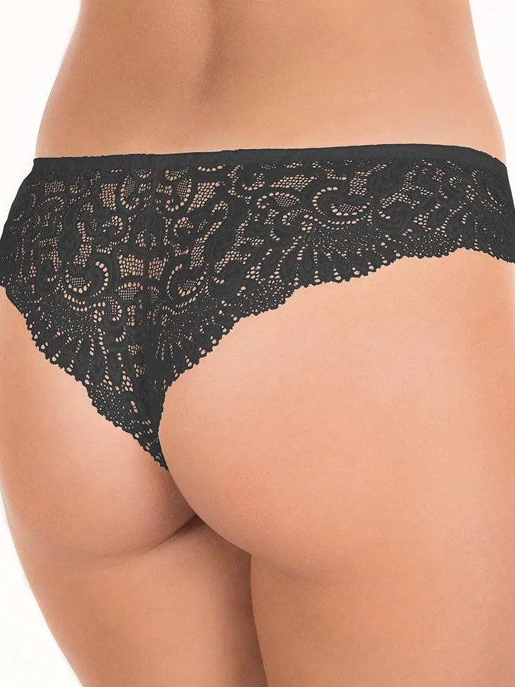 Black Victoria String Shorts
