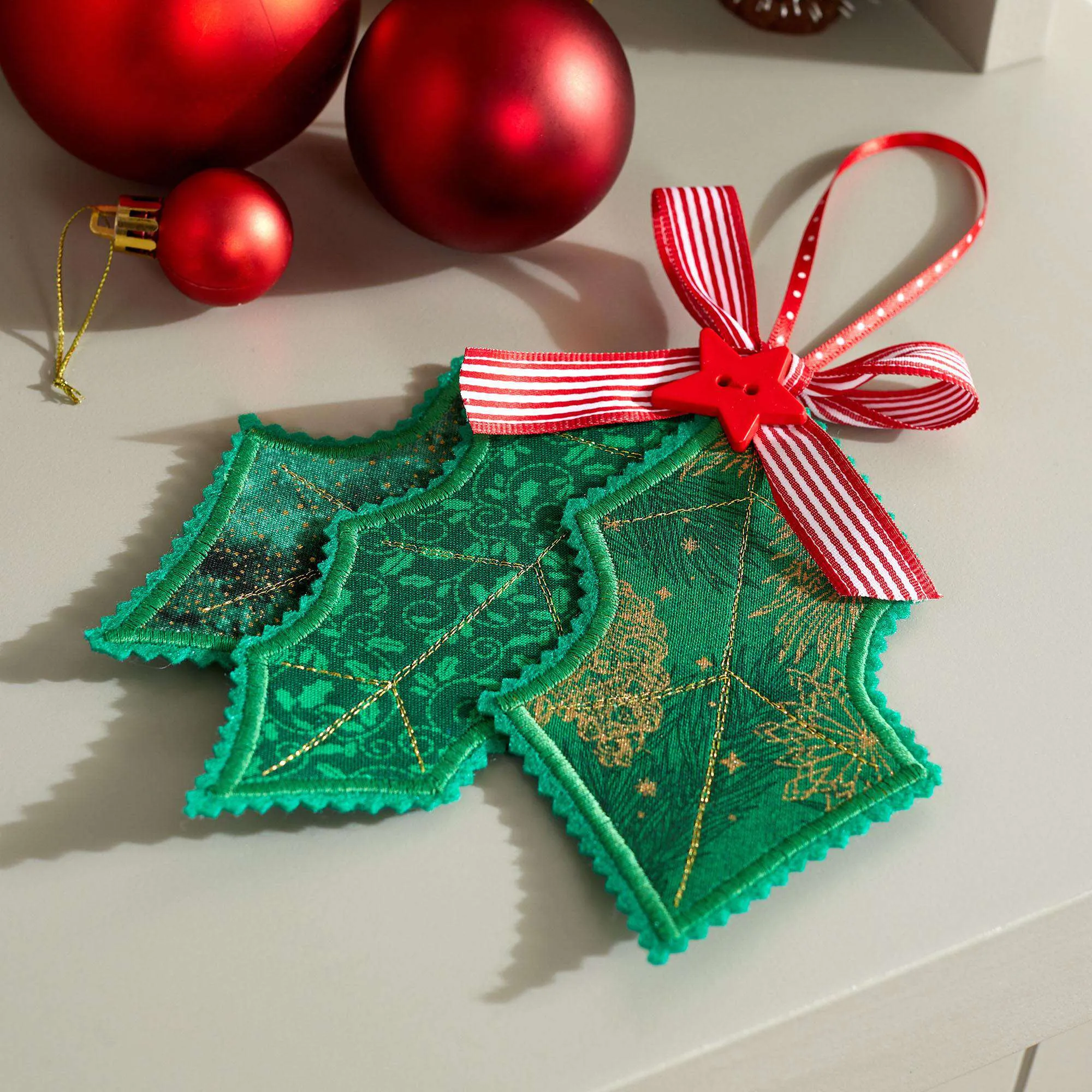 Coats & Clark Sewing Holly Sprig Ornament