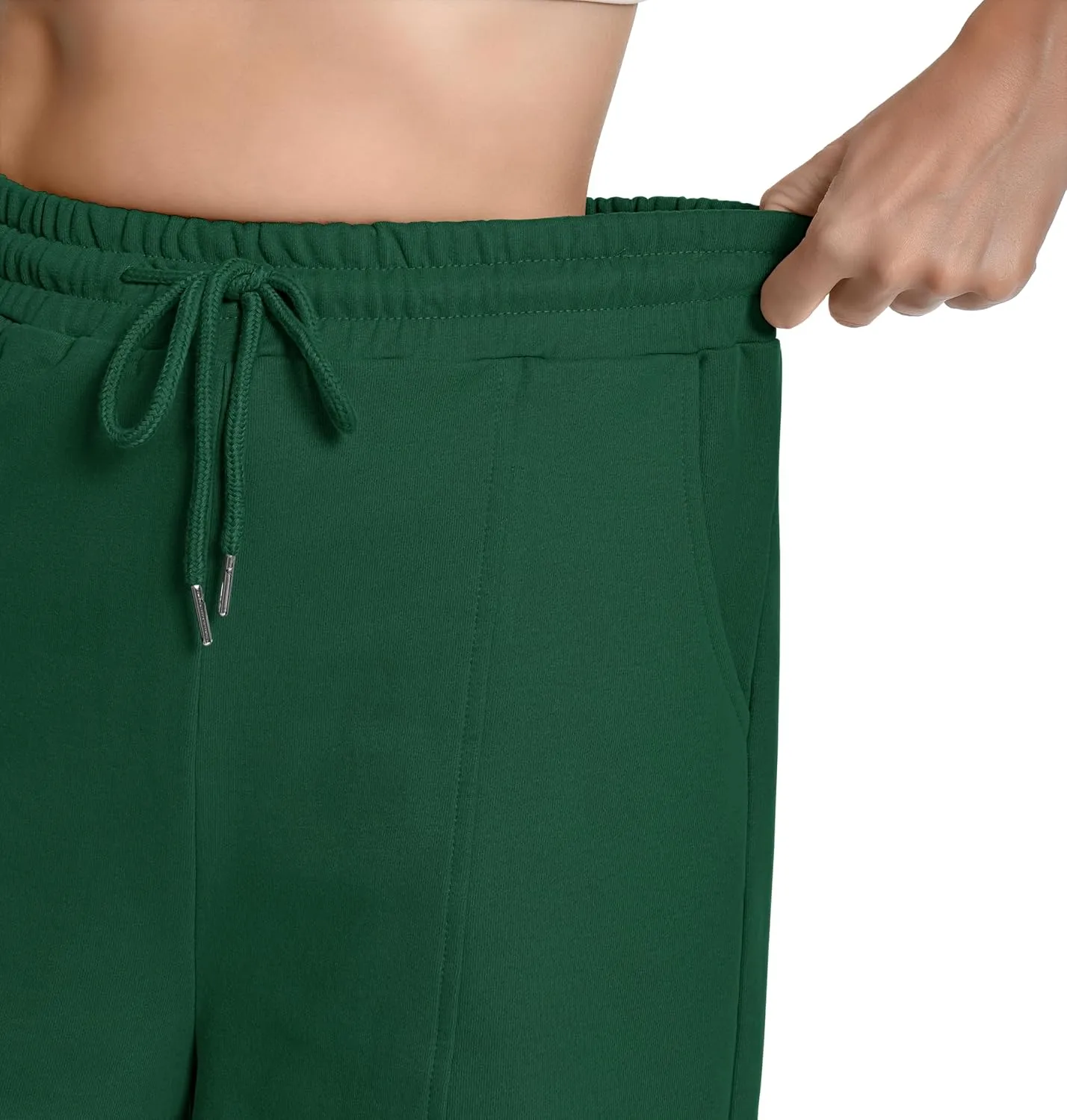 Cotton High Waisted Sweat Drawstring Casual Shorts with Pockets Summer Shorts Women