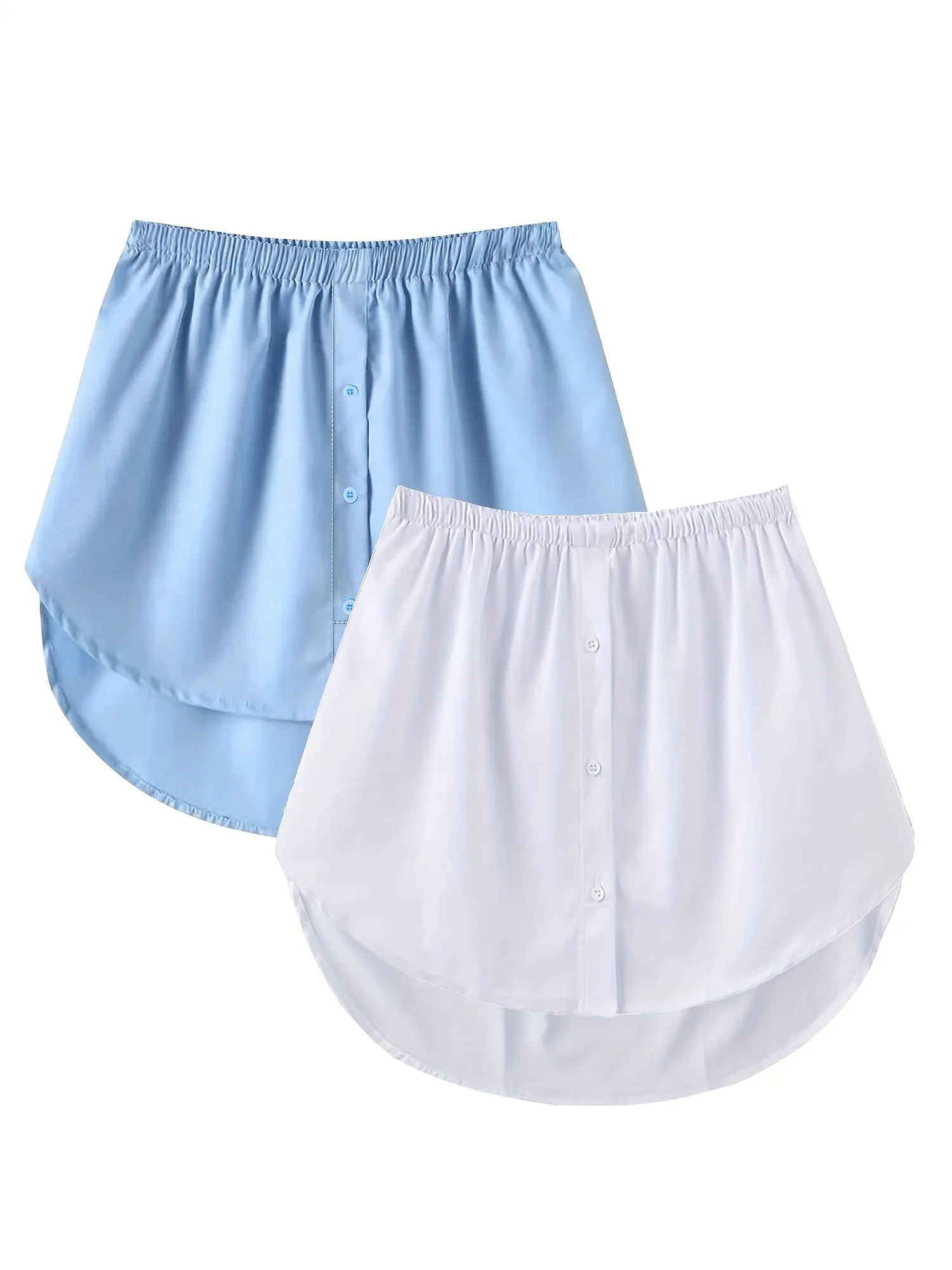 Elastic Waist Hem Arc Skirts 2 Pack for Women