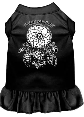 Free Spirit Screen Print Dog Dress Black 4x (22)