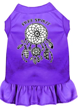 Free Spirit Screen Print Dog Dress Purple Sm (10)