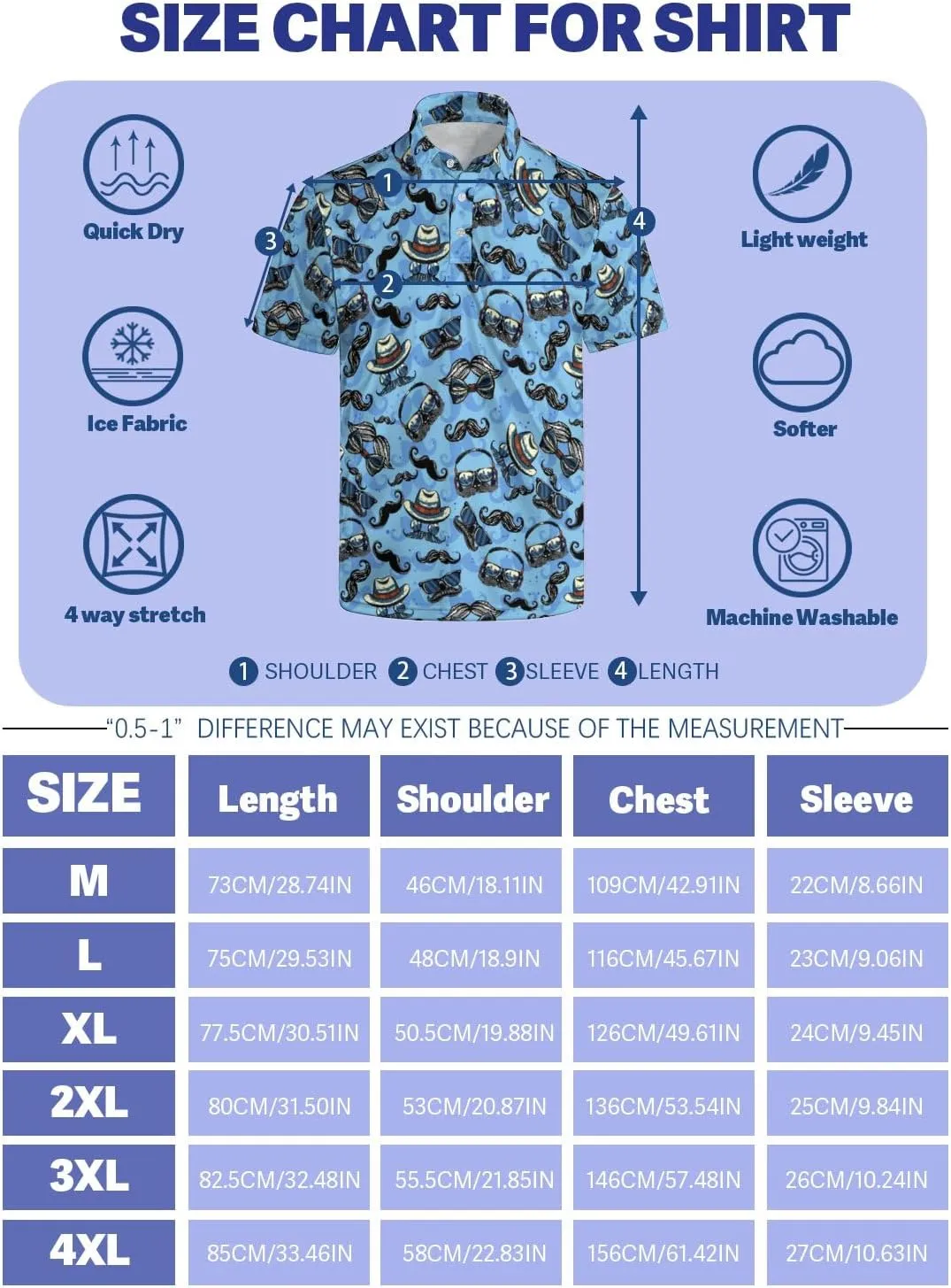 Golf Polo Shirts for Men Funny Print Quick Dry Short Sleeve Performance Golf Shirts Moisture Wicking Polo Shirts