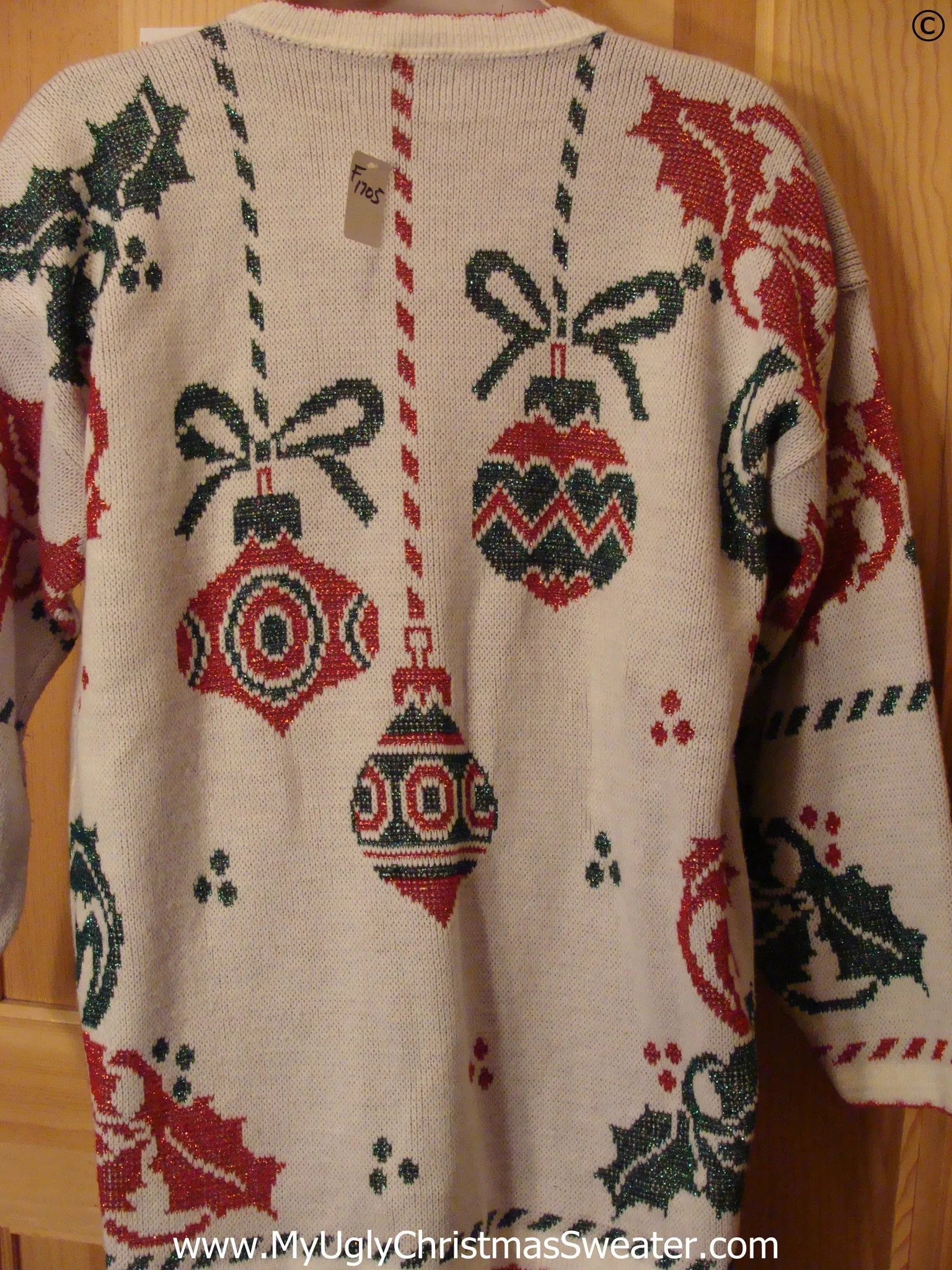 Horrible 80s 2sided Tacky Christmas Sweater Ornaments
