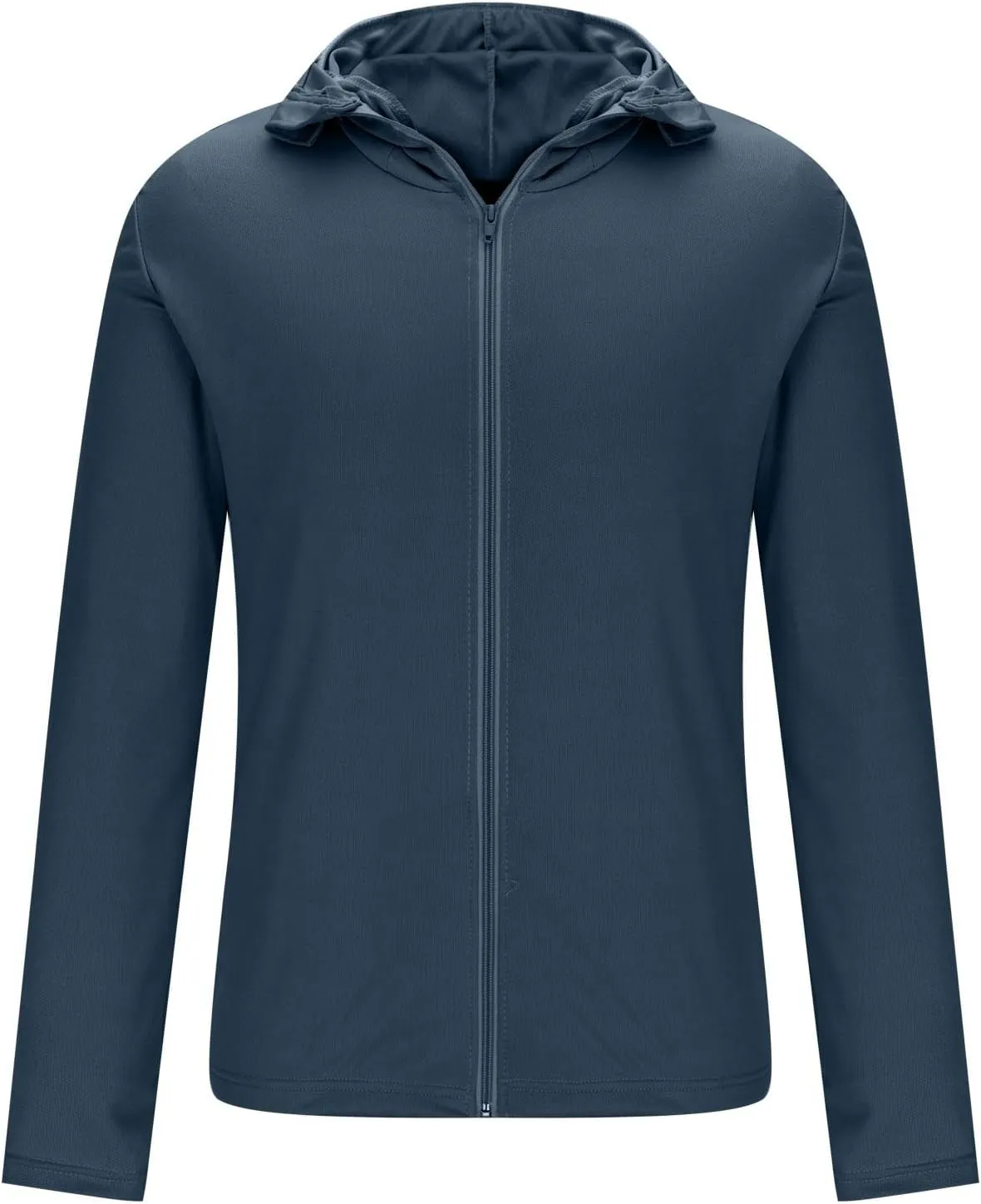 Men's UPF 50  Lightweight Jacket Full Zip Sun Protection Hoodie Long Sleeve Hiking Fishing Sun Shirts with Pockets