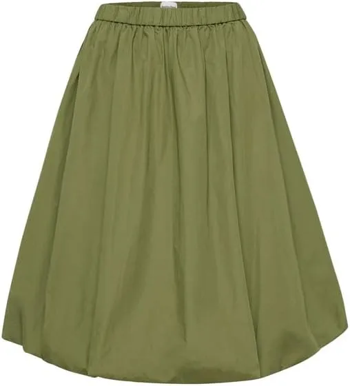 NUFIWI Women Low Waist A Line Ruffle Bubble Long Skirts Solid Pleated Maxi Skirts Casual Summer Balloon Puffy Midi Skirts