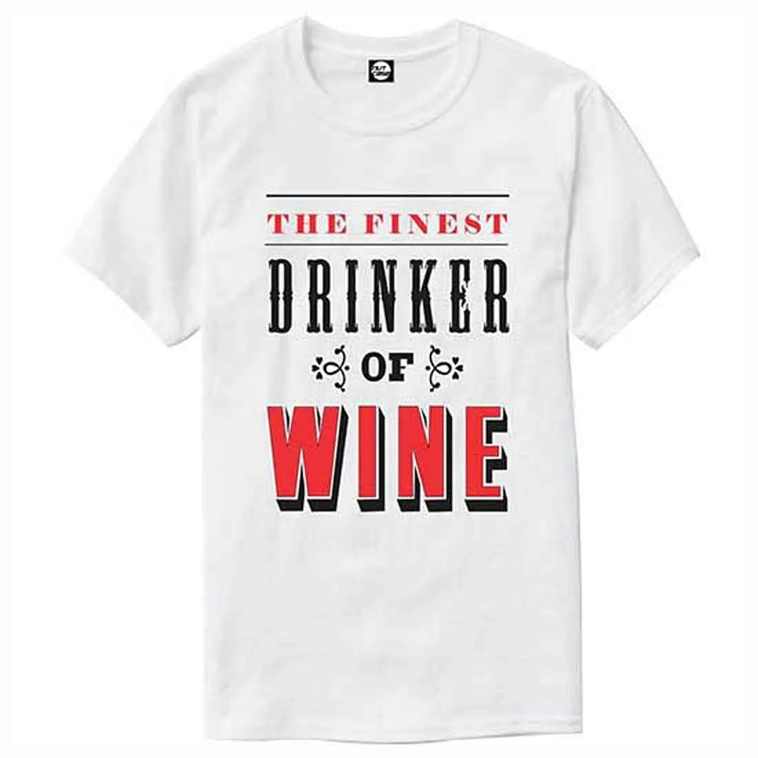 Nutcase Designer Round Neck Men's T-Shirt Wrinkle-Free Poly Cotton Tees - Drinker of Wine