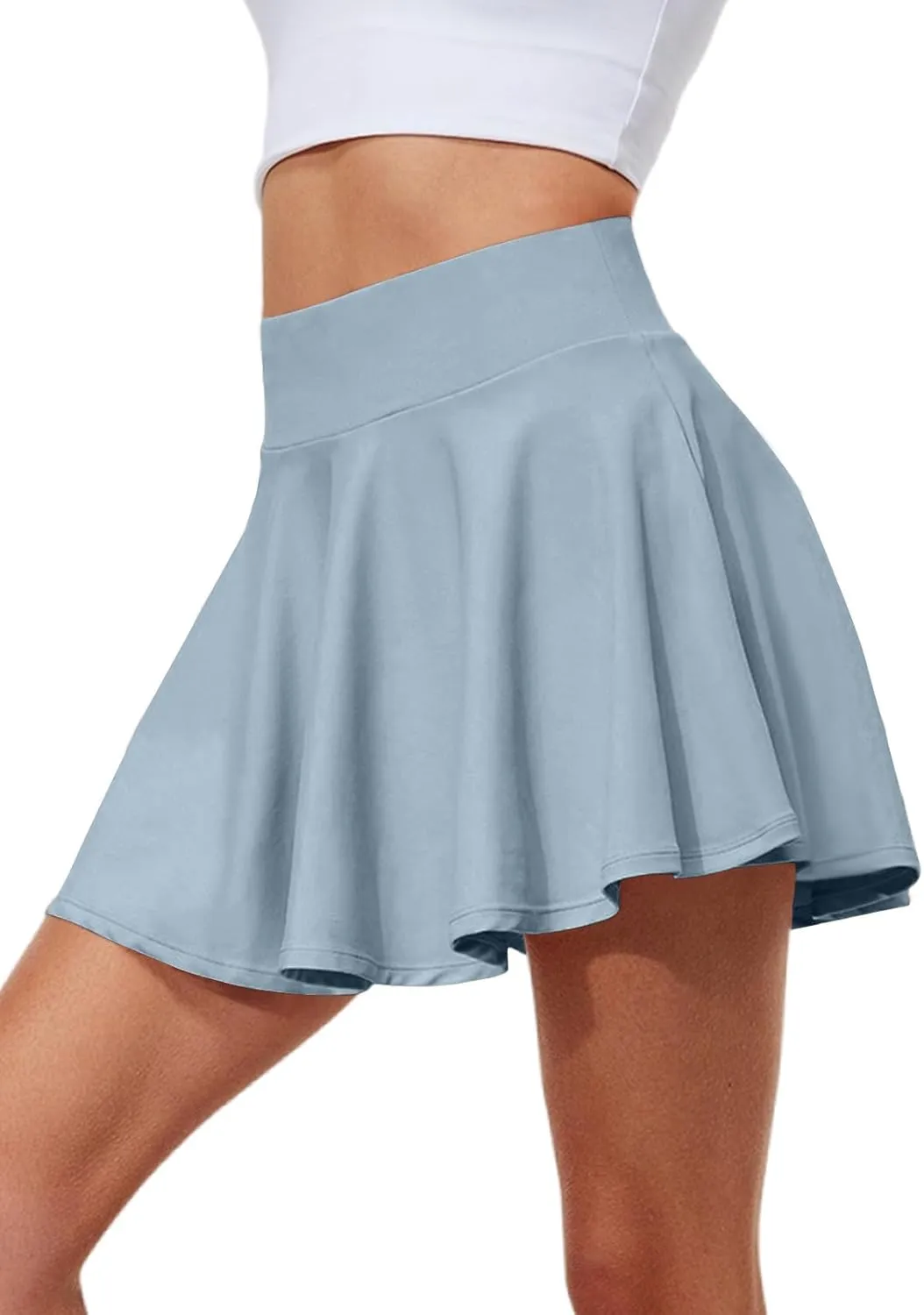 Pleated Tennis Skirts for Women High Waisted Golf Skorts Tummy Control Skirts with Shorts Pockets Lightweight