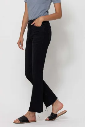 Raw Hem Ankle Bootcut Jeans