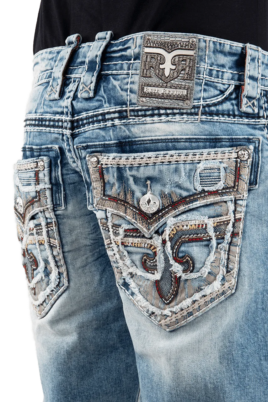 Rock Revival Men's "Rey" Straight Denim Jeans