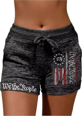 Summer Drawstring Waist Sweat Shorts for Women Casual Gym Running Shorts Vacation Beach Comfy Lounge Shorts with Pockets