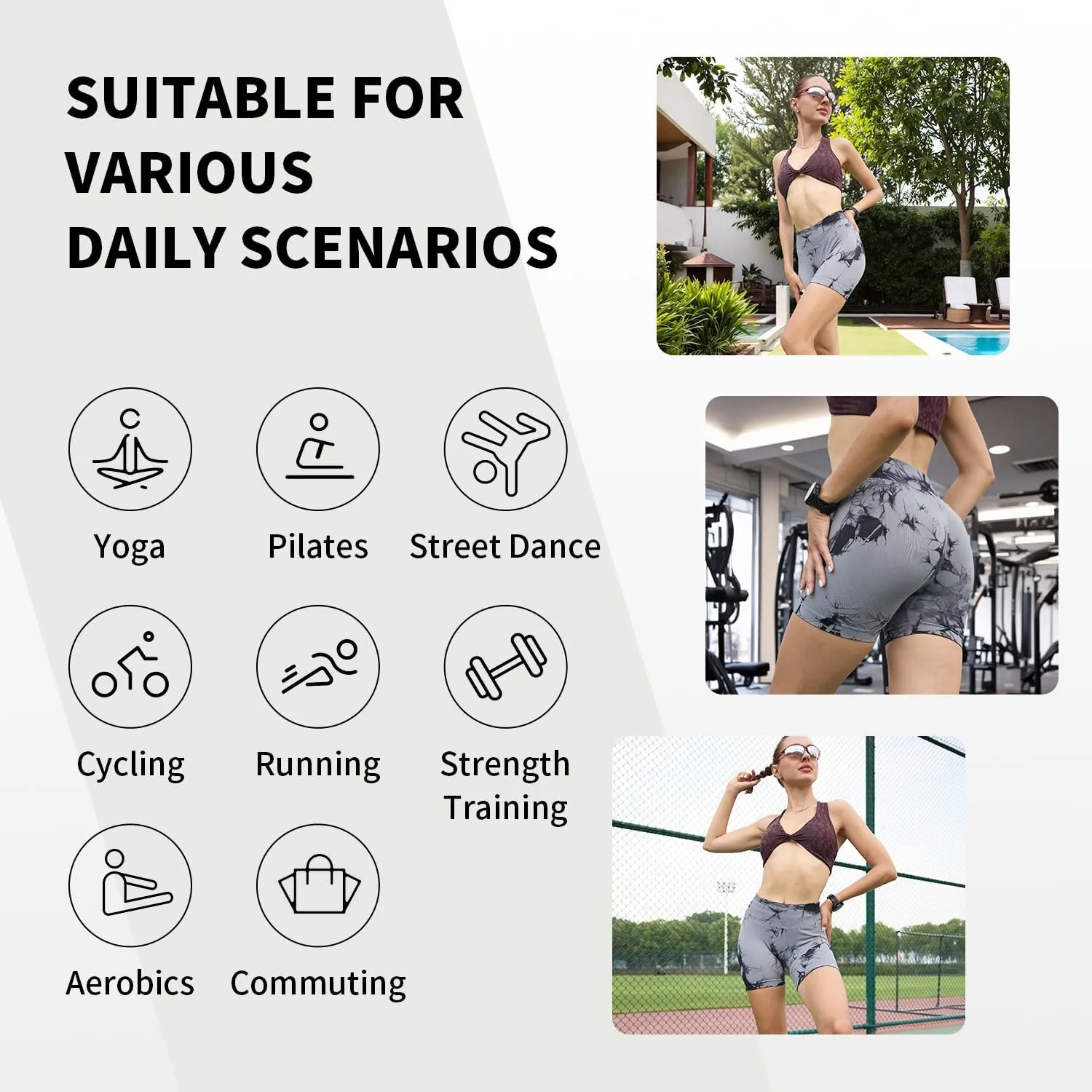 Women Workout Impact Shorts 4.5 Scrunch Butt Lifting Tummy Control Gym Shorts Comfy Running Seamless Booty Biker Shorts