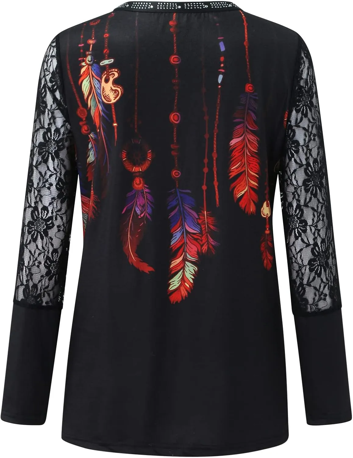 Womens Tunic Tops Sexy Criss-Cross Long Sleeve Blouse Lace Cut Out Cold Shoulder Tops Dressy Basic Shirts