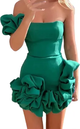 Womens Wedding Guest Dress,2025 Summer Strapless Tube Dress Boho Off Shoulder Mini Dresses Floral Bodycon Sundress