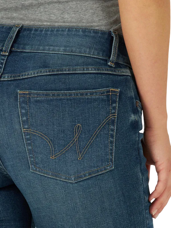 Wrangler Women's  Essential  Mid-Rise Bootcut Jeans